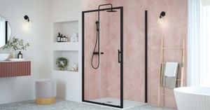 ETO Sliding Door with Frameless Side Panel - Shower by Flair Showers