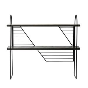 Urban Nomad Console Table - Black with black recycled steel frame. 94x27 cm - Accessories by FÓLK Reykjavik
