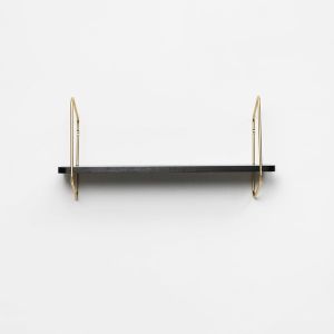 Urban Nomad Wall Shelf / 68x24 cm / Gold / Black - Cabinet by FÓLK Reykjavik