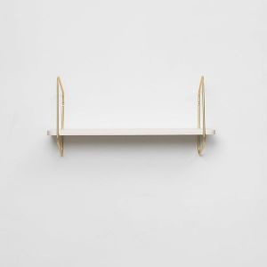 Urban Nomad Wall Shelf / 68x24 cm / Gold / White - Cabinet by FÓLK Reykjavik