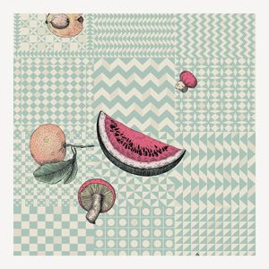 Wallpaper Frutta e Geometrico - Wallpaper by Fornasetti