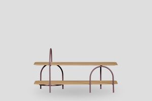 Arcon 2 Katlı Kitaplık 140 cm Ahşap Tablalı - Table by Forni