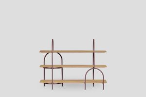 Arcon 3 Katlı Kitaplık 110 cm Ahşap Tablalı - Table by Forni