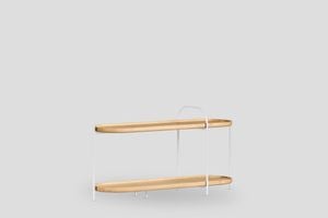 Royere Konsol 2 Katlı Meşe Ahşap Tablalı - Table by Forni