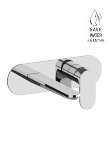 Parte esterna visibile batteria lavabo a parete senza scarico - Shower by Frattini Rubinetti dal 1958