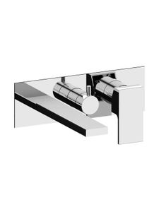 Monocomando vasca visibile, deviatore ceramico 3 vie, bocca - Shower by Frattini Rubinetti dal 1958