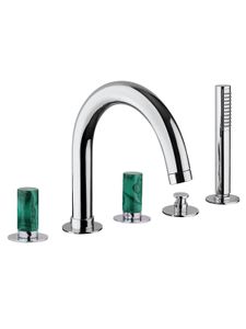 Batteria per bordo vasca bocca e doccia estraibile - Shower by Frattini Rubinetti dal 1958