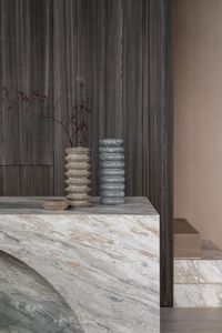 Handmade soapstone design vases – Torre vase - Styling by Gardeco Objects