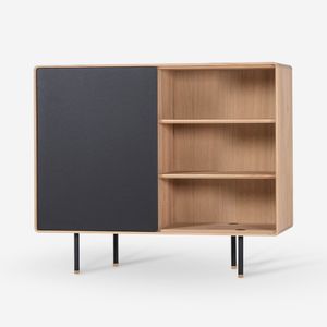Fina Highboard - Black - Cabinet by GAZZDA