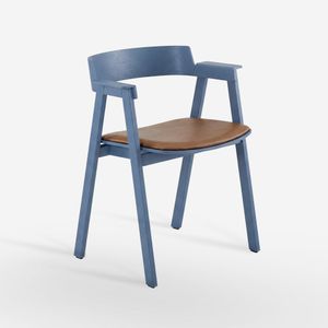 Flip Chair - Oak, Blue - Chair by GAZZDA