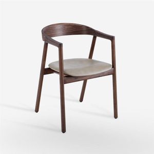 Muna Chair - Walnut, Upholstered - Chair by GAZZDA