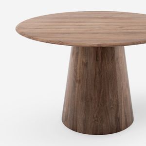 Mushroom Round Table - Walnut - Table by GAZZDA