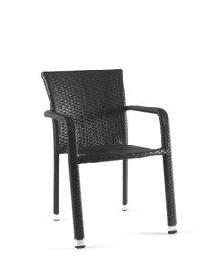 Bastia stacking chair wicker anthracite