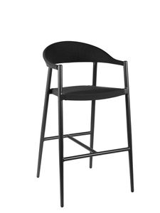 Matteo bar chair alu charcoal textylene silver gre