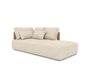 Rafa longchair left arm teak mar siesta ecru/taupe