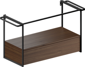 Pura 102 Washbasin Structure with Walnut Drawer (Art. MSAP102N) | GSI Ceramica - Washbasin by GSI ceramica
