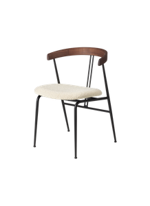 GUBI Violin Dining Chair, Seat Upholstered - Chair by Gubi
