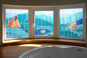 Handmade tile ceramic mural ocean - Wall tile-stone-brick by G Vega