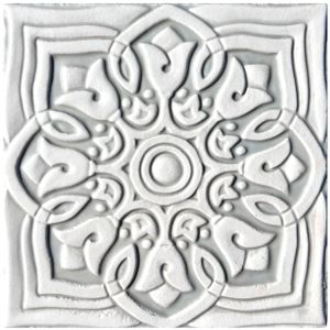 Handmade tile grey white Spanish #4 [15cm/5.9"] - Wall tile-stone-brick by G Vega