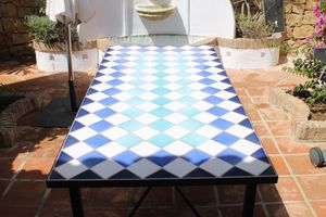 Handmade tile mosaic tabletop Alhambra - Wall tile-stone-brick by G Vega