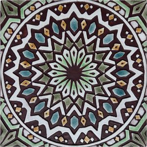 Moroccan Tile matt green Moroccan #2 [30cm/11.8"] - Wall tile-stone-brick by G Vega