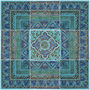 Tapestry #2 Set9 turquoise [91cm/35.8"] - Wall tile-stone-brick by G Vega