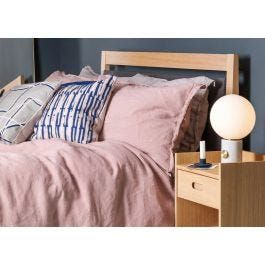 Washed Linen Dusky Pink Bed Linen - Curtain by Heal's