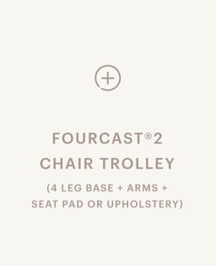 FourCast®2 Chair Trolley - 4 Leg Base, with Arms - Seat Pad / Upholstery - Chair by Hightower