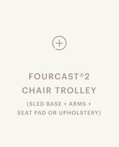 FourCast®2 Chair Trolley - Sled Base, with Arms - Seat Pad / Upholstery - Chair by Hightower