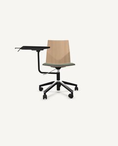 FourCast®2 Wheeler Chair, Bentwood Shell, Swivel Base with Seat Pad - with InnoTab Tablet Arm - Chair by Hightower