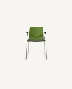 FourSure® Chair, Sled Base with Seat Pad - with Arms - Chair by Hightower