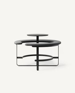 Picnic Round Bench Seating with Table, Bar Height - 59" Diameter - Bench by Hightower