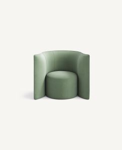 Proto Lounge Chair, Lowback, Outward Curve - Swivel Base - Armchair by Hightower