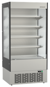 ADVANCE MD K 100 BG N E Multideck refrigerator with Black and Clear Glass End Panels - Panels by Hoshizaki