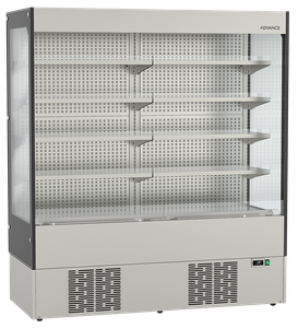 ADVANCE MD K 180 BG N U Multideck refrigerator with Black and Clear Glass End Panels - Panels by Hoshizaki