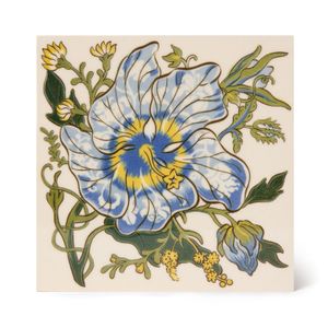 ARTEMIS HIBISCUS Printed Tiles - Ecru - Wallpaper by House of Hackney