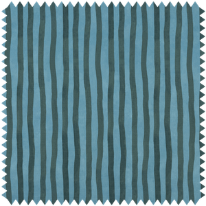 ARTIST'S STRIPE Recycled Performance - Spruce & Sky - Wallpaper by House of Hackney