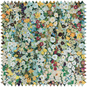 HOLLYHOCKS Recycled Performance - Summer - Wallpaper by House of Hackney