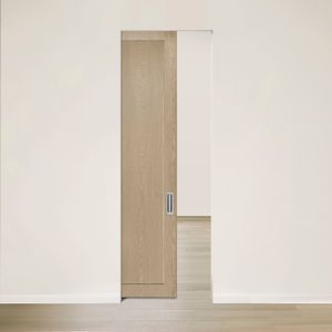See pocket door red oak rift cut brushed veneer Authentik - Door by Humble Nature