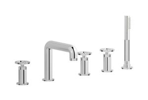 Bold B1396CC - Five holes deck mounted bath filler with shower kit - Tap by IB