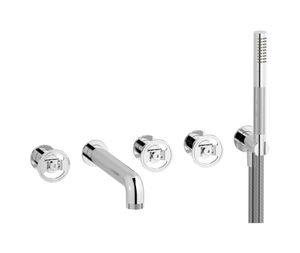 Bold B1398CC - Five holes wall mounted bath filler with shower kit - Tap by IB
