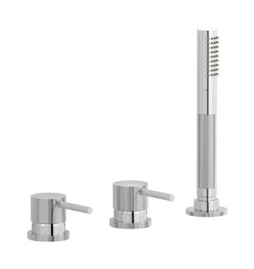 Industria ID397CC - Three holes bath filler with overflow outlet connection, diverter and shower kit - Tap by IB