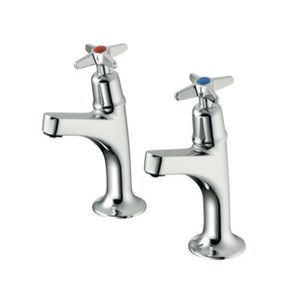 Sandringham 21 Basin pillar tap 52x115x166 mm, 81 mm spout projection, 13 l/min (3 bar), no waste - Tap by Ideal Standard