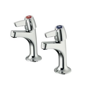 Sandringham 21 Basin pillar tap 52x115x147 mm, 81 mm spout projection, 20 l/min (3 bar), no waste - Tap by Ideal Standard