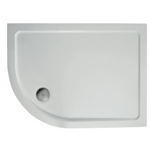 Simplicity Offset quadrant shower tray 810x1010x40 mm, with waste - Shower tray by Ideal Standard