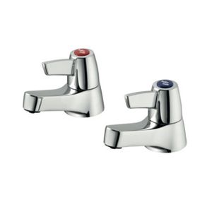 Sandringham 21 Basin pillar tap 45x112 mm, 81 mm spout projection, 13 l/min (3 bar), no waste - Tap by Ideal Standard
