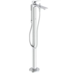 La Dolce Vita Floor standing bath & shower mixer 130x297x858 mm, 204 mm spout projection, Kit 1 required, 8 l/min (3 bar) - Tap by Ideal Standard
