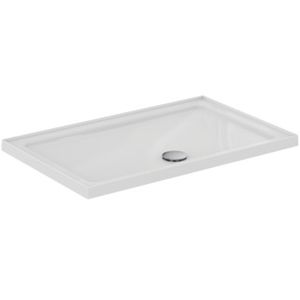 Simplicity Rectangular shower tray 1210x770x50 mm, with waste - Shower tray by Ideal Standard
