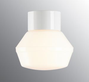 Classic Ifökupa - Shiny opal glass - Wall lamp by Ifö Electric