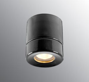 Light On Downlight Sauna - Protection glass (Clear glass), Black - Ceiling lamp by Ifö Electric